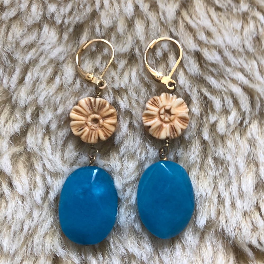 Pierced Earrings with 2 Beads
